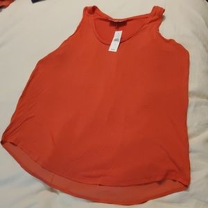LOFT red flowy tank NEW!!!